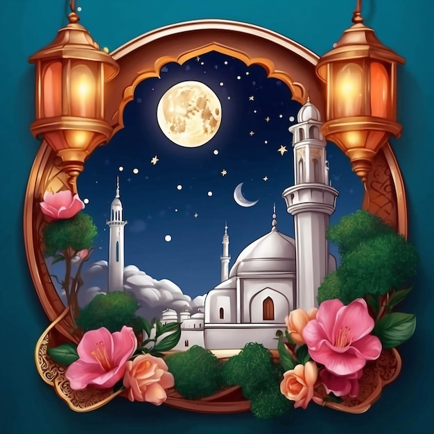 Ramadan Kareem Illustration Islamisches Eid Festival Banner Design Illustration