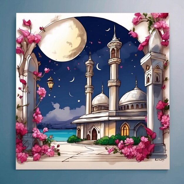 Ramadan Kareem Illustration Islamisches Eid Festival Banner Design Illustration