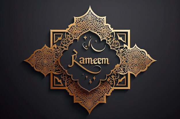 Ramadan Kareem imagem vetorial de saudação árabe