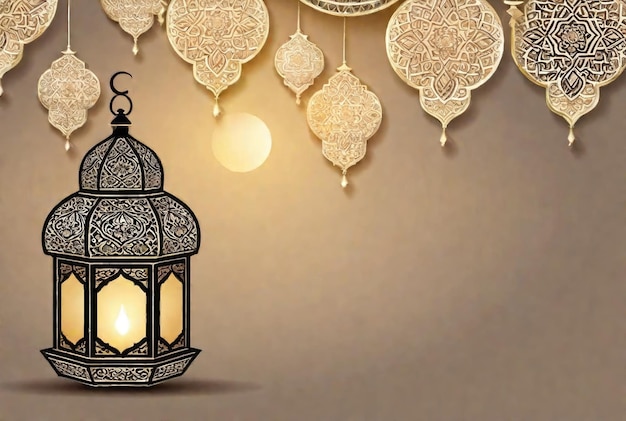 Ramadan Kareem islamische Grußkarte Hintergrundillustration