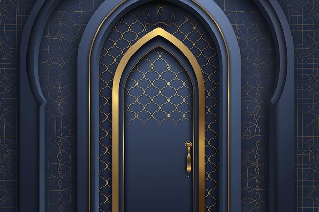 Ramadan Kareem islamischer Hintergrund mit Halbmond-Design