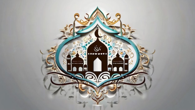 Ramadan Kareem islamisches Design mit arabischem Muster und Kalligraphie für Menü-Einladungsposter ba