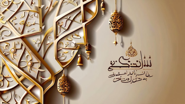 Ramadan Kareem islamisches Design mit arabischem Muster und Kalligraphie für Menü-Einladungsposter