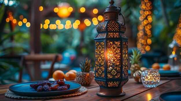 Ramadan Kareem lanterna pendurar na lua crescente