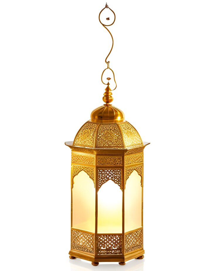 Ramadán kareem linterna celebración lámpara realista ilustración 3d