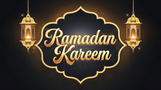 Ramadan Kareem Mubarak 3d Estilo Efeito de Texto