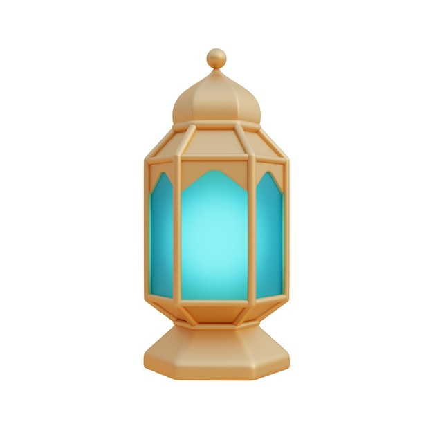 Ramadan Kareem o Eid Al Adha mubarak 3d Elemento decorado para el festival islámico musulmán 3d renderizado