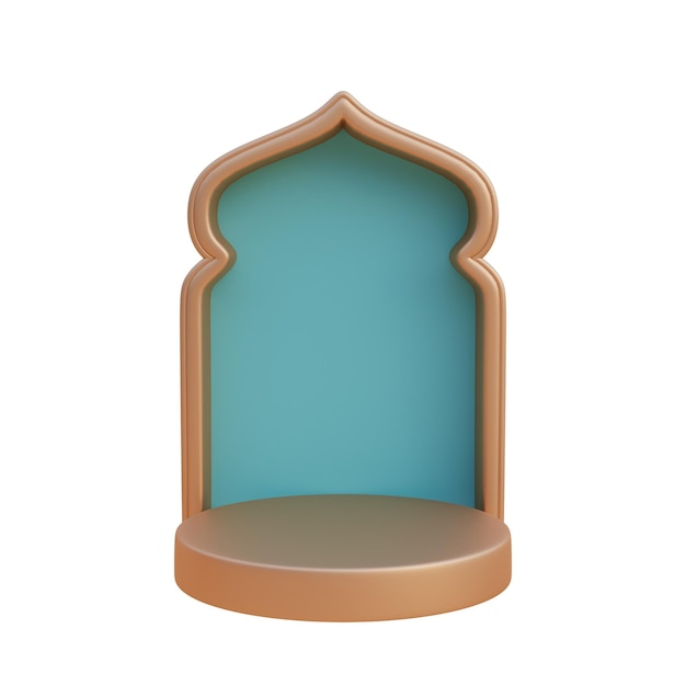 Foto ramadan kareem o eid al adha mubarak 3d elemento decorado para el festival islámico musulmán 3d renderizado