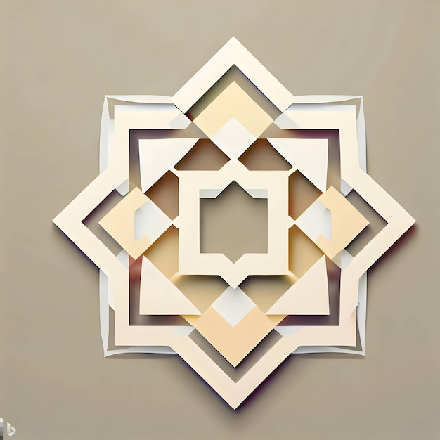 Foto ramadan kareem con papel gráfico de decoración islámica