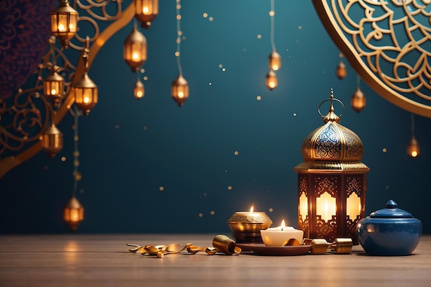 Ramadan Kareem Poster oder Einladungsdesign mit islamischem Hintergrund