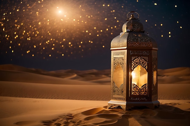 ramadan Kareem Ramadán luna creciente Eid Mubarak fiesta islámica pancarta de las redes sociales