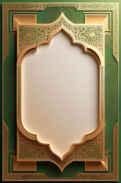 Ramadan Kareem Ramadhan ou Eid mubarak moldura decorativa fundo islâmico com padrão árabe