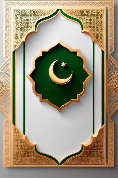 Ramadan Kareem Ramadhan ou Eid mubarak moldura decorativa fundo islâmico com padrão árabe