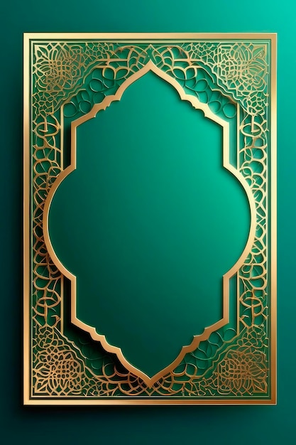 Ramadan Kareem Ramadhan ou Eid mubarak moldura decorativa fundo islâmico com padrão árabe