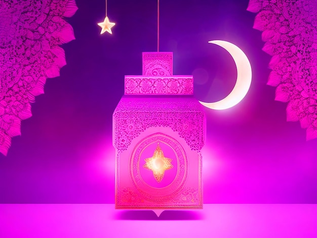 ramadan Kareem rosa hermoso fondo descarga de imágenes gratuitas