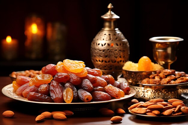 Ramadan Kareem und Iftar muslimisches Essen