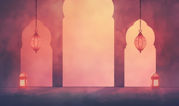 Foto ramadán kareem vector de fondo con mezquitas y minaretes para la fiesta mubarak