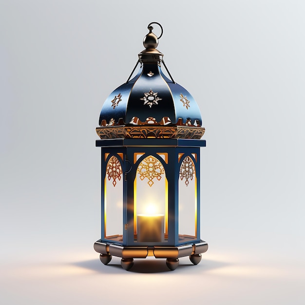 Ramadan-Lampe auf weißem Hintergrund