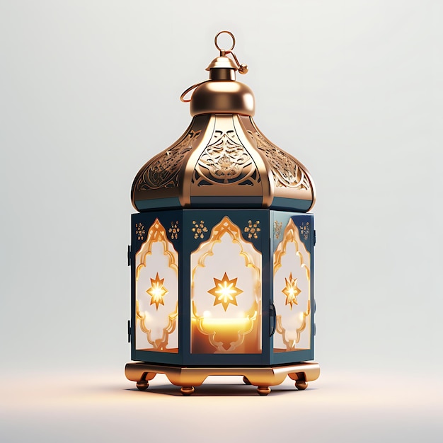 Ramadan-Lampe auf weißem Hintergrund