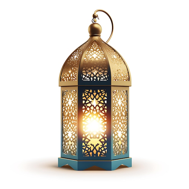 Ramadan-Lampe auf weißem Hintergrund