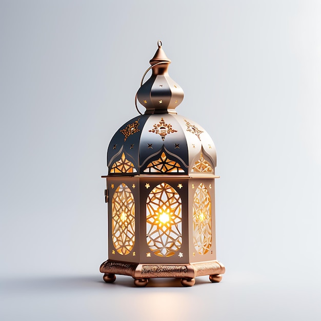 Ramadan-Lampe auf weißem Hintergrund