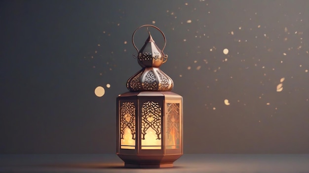 Ramadan-Lampe gegen einen dunklen Hintergrund