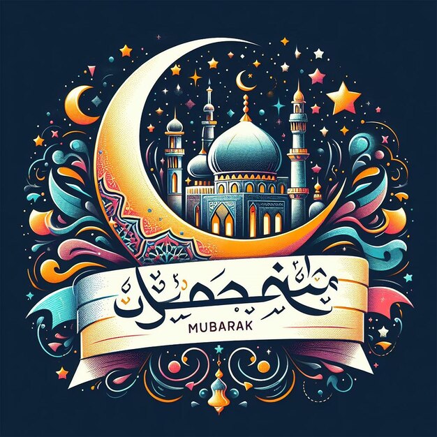 Ramadán Mubarak y el año nuevo islámico fondo del festival musulmán
