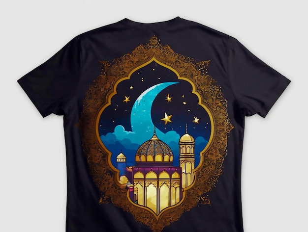 Foto ramadan mubarak caligrafía árabe modo de ramadán en el diseño de la camiseta negro blanco verde