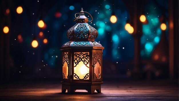 Ramadan mubarak elegante diseño de fondo con decoración islámica y linterna