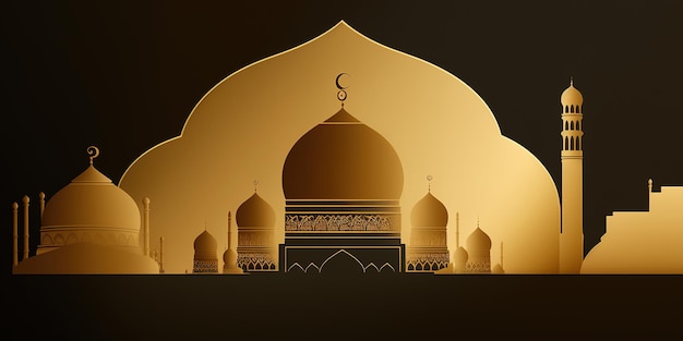 Ramadan Mubarak Konzept Minimalistisches illustratives Design auf islamischem Hintergrund für muslimische Feiertage