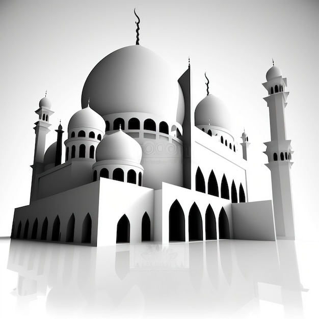 Ramadan Mubarak Konzept Minimalistisches illustratives Design auf islamischem Hintergrund für muslimische Feiertage