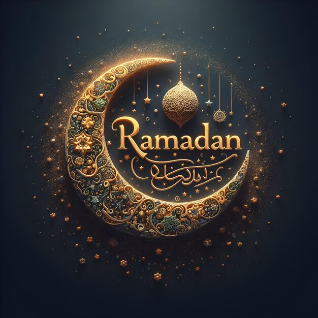 Foto ramadan mubarak post für aftari und ramadan kalligraphie