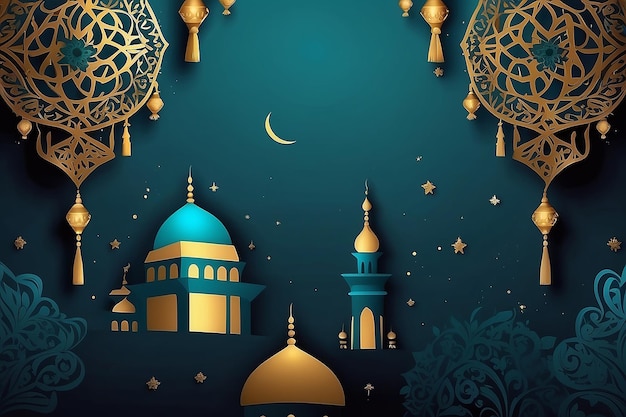 Ramadan Mubarak Vektor-Hintergrunddesign