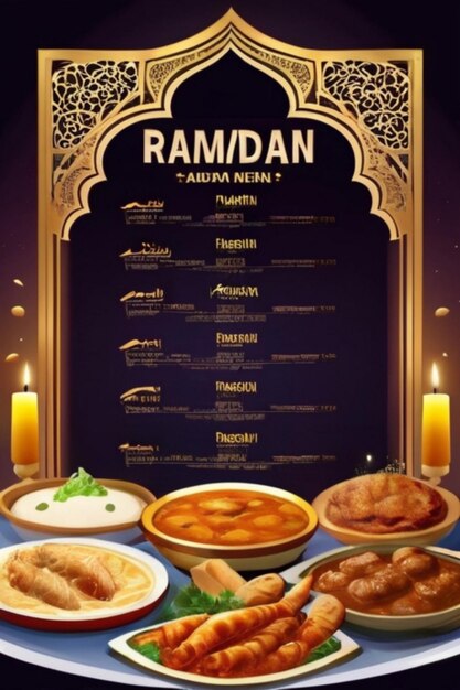 Ramadan-Sondermenü Ifter-Menükarte