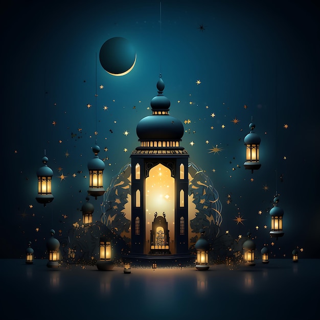 Ramadan Vibes Projetar um padrão de fundo com elementos que simbolizam o mês sagrado do Ramadan