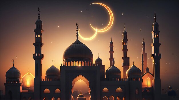 Foto ramadão mubarak fundo para adha e fitr