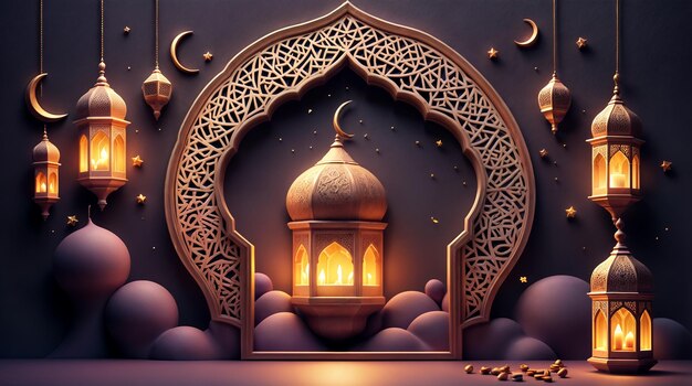 Ramadão Mubarak fundo para adha e fitr