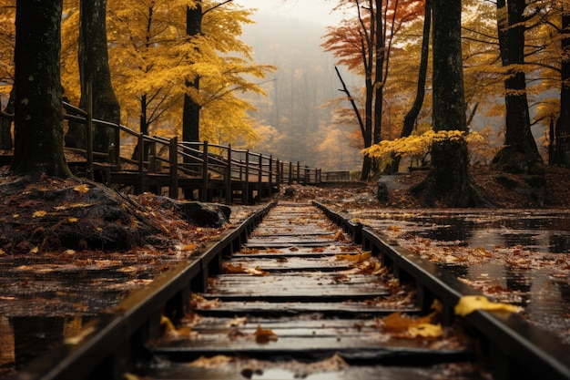 Las ramas de otoño de los árboles están inundadas de escarlata oro escarlata la tierra está cubierta con una alfombra de hojas color amarillo de hojas y hierbas carteles postales de papel tapiz