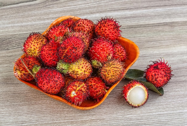 Foto rambutan de frutas asiáticas