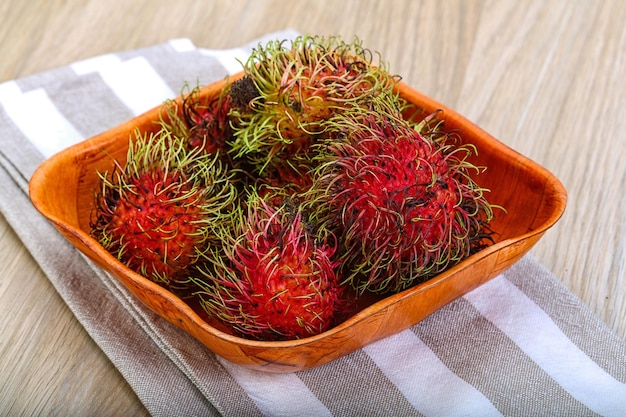 Rambutan doce maduro fresco