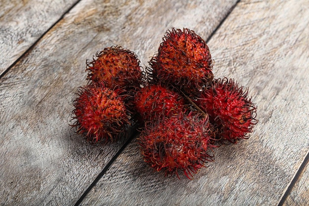 Rambutan dulce, maduro y jugoso