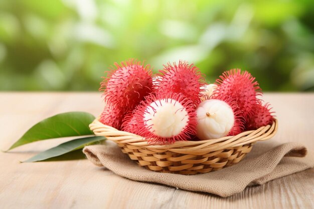 Rambutan enfermo con un bastón para cojear