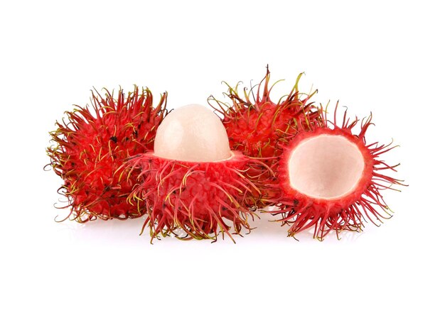 Rambutan lokalisiert auf weißem Hintergrund