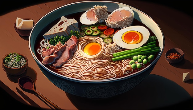 Ramen Delight ilustração Generative ai