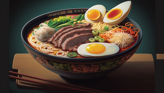 Ramen Delight ilustração Generative ai