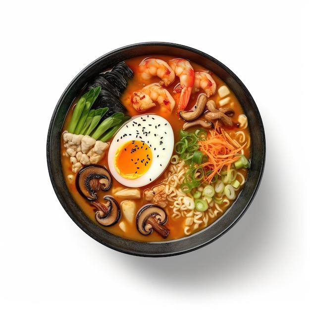 ramen con muchas coberturas comida japonesa