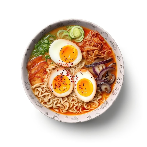 ramen con muchas coberturas comida japonesa