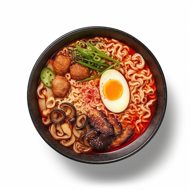 ramen con muchas coberturas comida japonesa