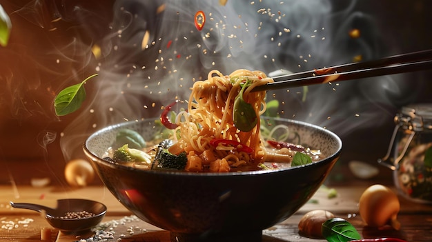 Ramen perfecto para el material de marketing de carteles