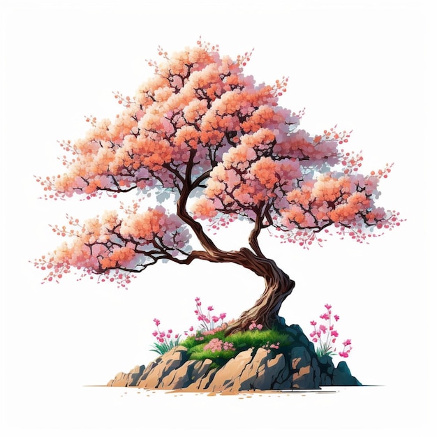 Foto ramita de árbol de flor de cerezo